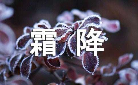 霜降发朋友圈文案